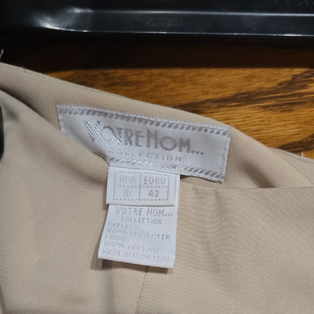 Votre Nom Neutral Beige Skirt Women's Size 10